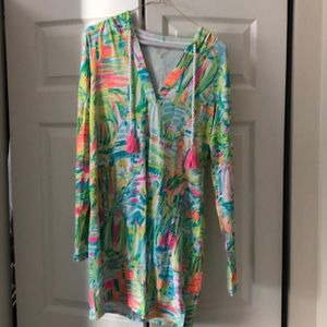 Lilly long sleeve hooded cover up
